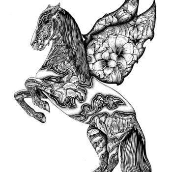 Drawing titled "horse.jpg" by Brainesstein, Original Artwork, Ink