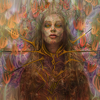 Digitale Kunst mit dem Titel "Poison Ivy" von Bram Leegwater, Original-Kunstwerk, Digitale Malerei