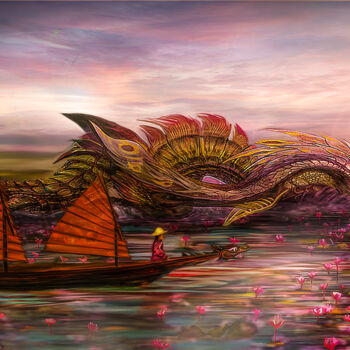 Digital Arts titled "Sailing along" by Bram Leegwater, Original Artwork, 2D Digital Work
