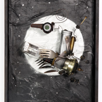 Γλυπτική με τίτλο "E.T.alien* 3d wall…" από Branimir Misic, Αυθεντικά έργα τέχνης, Μέταλλα