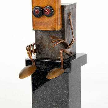 Sculpture titled "waiting for you* br…" by Branimir Misic, Original Artwork, Bronze