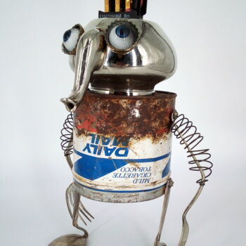 Scultura intitolato "Dumbo bot* union ar…" da Branimir Misic, Opera d'arte originale, Metalli