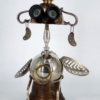 Escultura titulada "queen bee drone* as…" por Branimir Misic, Obra de arte original, Metales