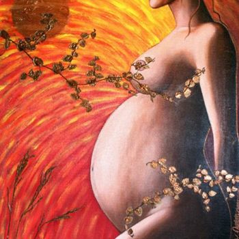 Pintura intitulada "Vida" por Branca Aurora, Obras de arte originais