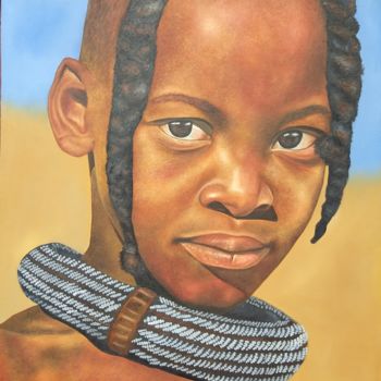 Pittura intitolato "Himba kid" da Brandon Alfredo, Opera d'arte originale