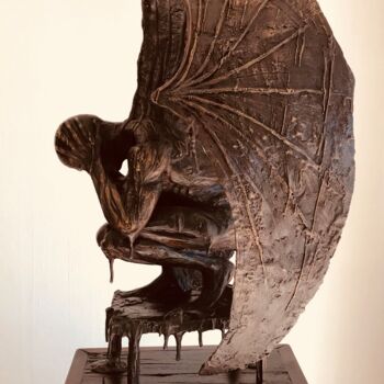 Sculpture titled "FALLEN" by Brandon Borgelt, Original Artwork, Bronze