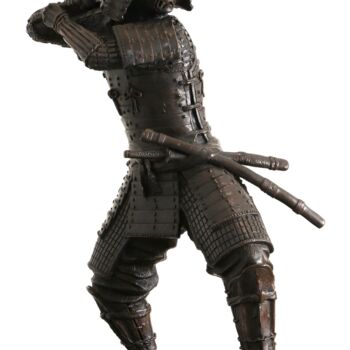Sculpture intitulée "Samurai Warrior Bro…" par Brandon Borgelt, Œuvre d'art originale, Bronze
