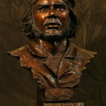 Sculpture intitulée "Ernesto "Che" Gueva…" par Brandon Borgelt, Œuvre d'art originale, Bronze