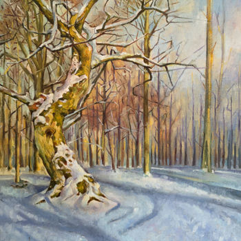 Pintura titulada "Winter I" por Branislava Grubjesic Pantelic, Obra de arte original, Oleo