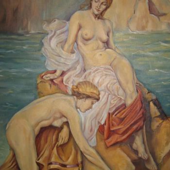 Peinture intitulée "Womens" par Branislava Grubjesic Pantelic, Œuvre d'art originale, Huile