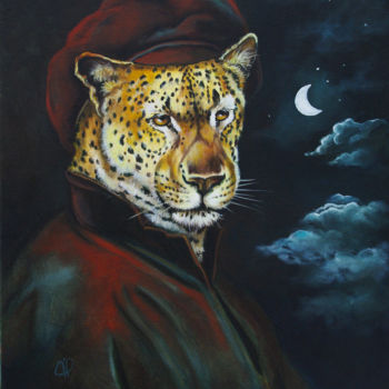 Peinture intitulée "Léo revient de la c…" par Brataine, Œuvre d'art originale, Huile