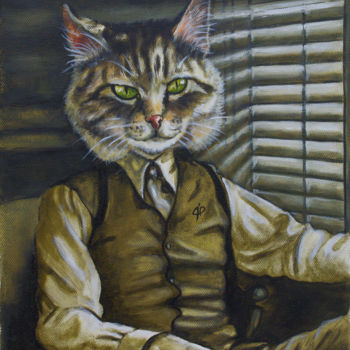 Painting titled "Eliot" by Brataine, Original Artwork, Oil