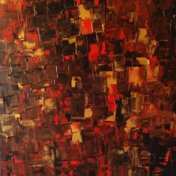 Pintura titulada "Red Aurum" por Bravo Navarro, Obra de arte original, Acrílico Montado en Bastidor de camilla de madera