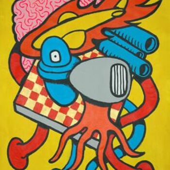Peinture intitulée "Mr. Ramjet & Blue C…" par Jp Breakner, Œuvre d'art originale