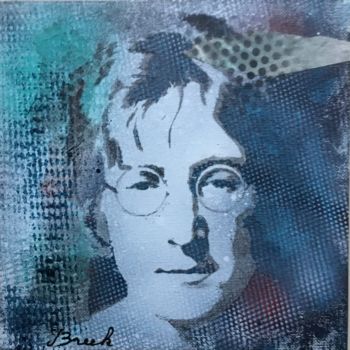 Collages titled "John Lennon" by Breek Kuntz, Original Artwork, Paper cutting