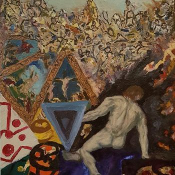 Pintura titulada "La caduta di Apollo…" por Octavian Mihai Cosmin Brendea, Obra de arte original, Oleo