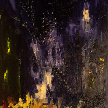 Pintura titulada "THE NIGHT" por Octavian Mihai Cosmin Brendea, Obra de arte original, Oleo