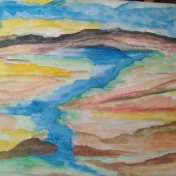 Painting titled "Serenity" by Brenda Winters, Original Artwork, Watercolor