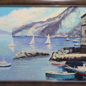 Pintura intitulada "Sorrento, Itália" por Breno Chieppe Traspadini, Obras de arte originais, Óleo Montado em Armação em made…