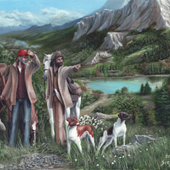Peinture intitulée "On The Trail" par Bretislav Stejskal, Œuvre d'art originale, Acrylique
