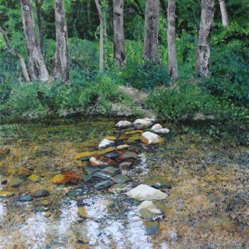 Schilderij getiteld "Northbrook Creek, F…" door Brett Buckley, Origineel Kunstwerk, Acryl