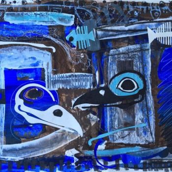 Schilderij getiteld "Haida" door Brian Lockett, Origineel Kunstwerk, Acryl