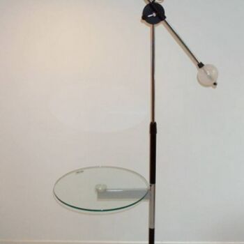 Design intitulée "lampadaire /guéridon" par Eric Berger, Œuvre d'art originale