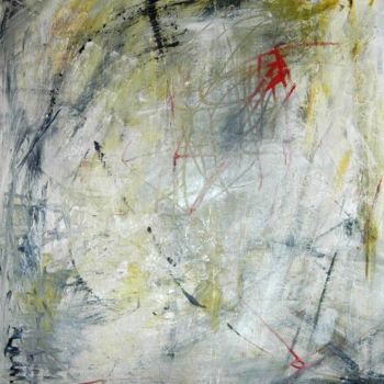 Schilderij getiteld "Diptyque blanc, Acr…" door Briga, Origineel Kunstwerk, Acryl