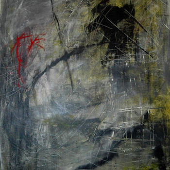 Painting titled "Diptyque noir, Acry…" by Briga, Original Artwork, Acrylic