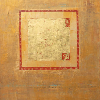 Painting titled "Gold 4" by Briga, Original Artwork, Acrylic