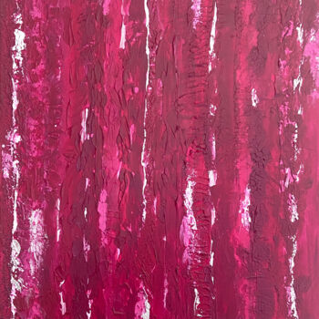 Malarstwo zatytułowany „AB pink” autorstwa Bridg', Oryginalna praca, Akryl Zamontowany na Drewniana rama noszy