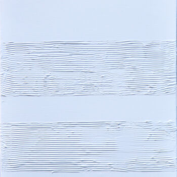 Картина под названием "M-white" - Bridg', Подлинное произведение искусства, Акрил Установлен на Деревянная рама для носилок