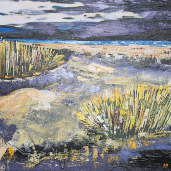 Pintura titulada "la dune" por Hubert Bridoux, Obra de arte original, Acrílico