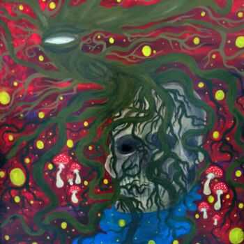 Painting titled "Reborn" by Brigitta Cserni, Original Artwork, Acrylic