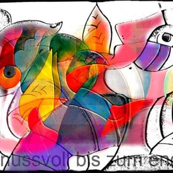 「genussvoll bis zum…」というタイトルのデジタルアーツ Brigitta Krauseによって, オリジナルのアートワーク