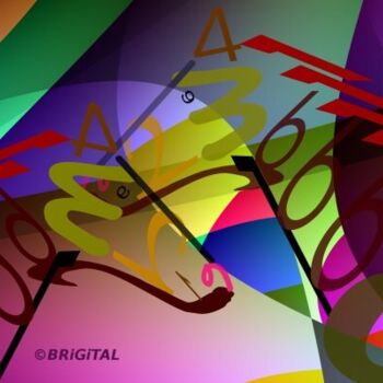 Digital Arts titled "pferdegeflüster" by Brigitta Krause, Original Artwork