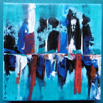 Painting titled "abstrait9" by Brigitte Barcelo, Original Artwork, Acrylic Mounted on Wood Panel