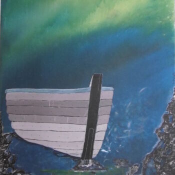 Painting titled "barque" by Brigitte Barcelo, Original Artwork, Acrylic