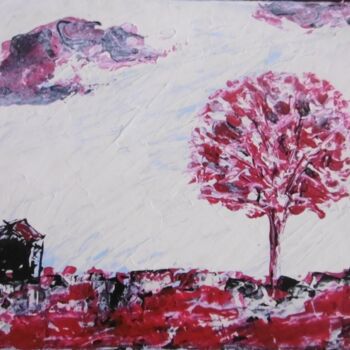 Peinture intitulée "paysage 1" par Brigitte Barcelo, Œuvre d'art originale, Acrylique