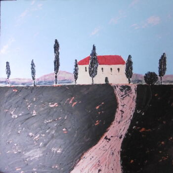 Pintura intitulada "Paysage 3" por Brigitte Barcelo, Obras de arte originais, Acrílico