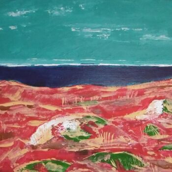 Painting titled "Paysage 7" by Brigitte Barcelo, Original Artwork, Acrylic