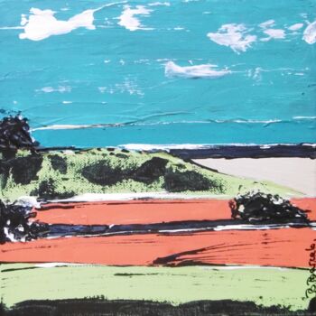 Ζωγραφική με τίτλο "Mer et paysage" από Brigitte Barcelo, Αυθεντικά έργα τέχνης, Ακρυλικό