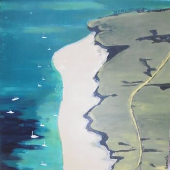 Painting titled "Cote îlienne" by Brigitte Barcelo, Original Artwork, Acrylic