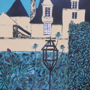 Painting titled "Jardin de Locmaria" by Brigitte Barcelo, Original Artwork, Acrylic