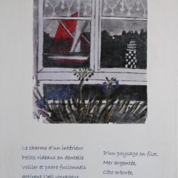 Painting titled "Fenêtre" by Brigitte Barcelo, Original Artwork, Acrylic