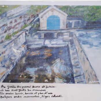Malarstwo zatytułowany „Au jardin du passeur” autorstwa Brigitte Barcelo, Oryginalna praca, Akryl