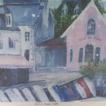 Painting titled "Le port de Sainte M…" by Brigitte Barcelo, Original Artwork, Acrylic
