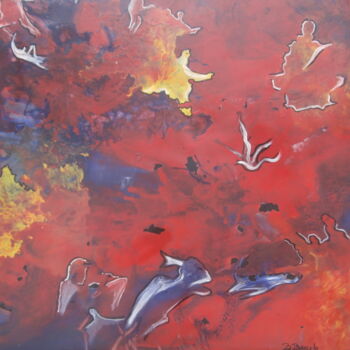 제목이 "psychedelique"인 미술작품 Brigitte Barcelo로, 원작, 아크릴