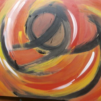 Painting titled "Mouvement" by Brigitte Barcelo, Original Artwork, Acrylic
