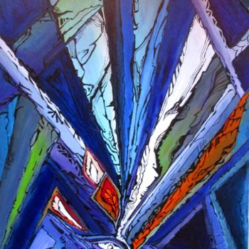 Painting titled "Miroir Brisé" by Brigitte Belhache-Brivoal, Original Artwork, Acrylic